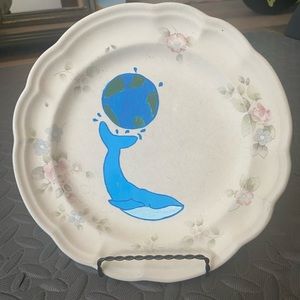 Hand painted vintage plate
